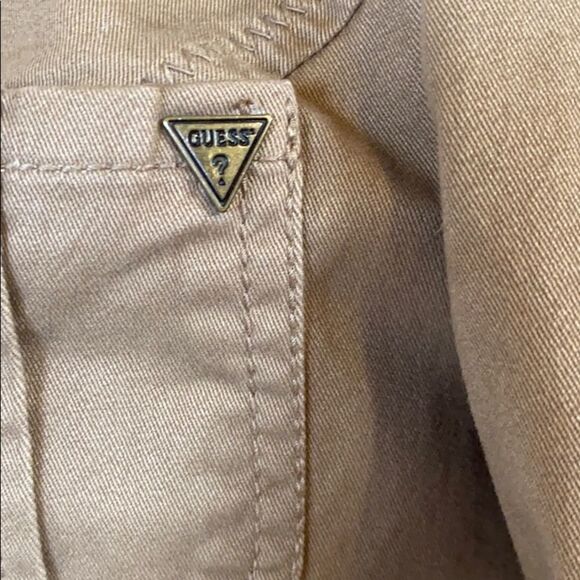 Guess Brown Denim Jean Utility Jacket with Pockets Size S - Picture 11 of 13
